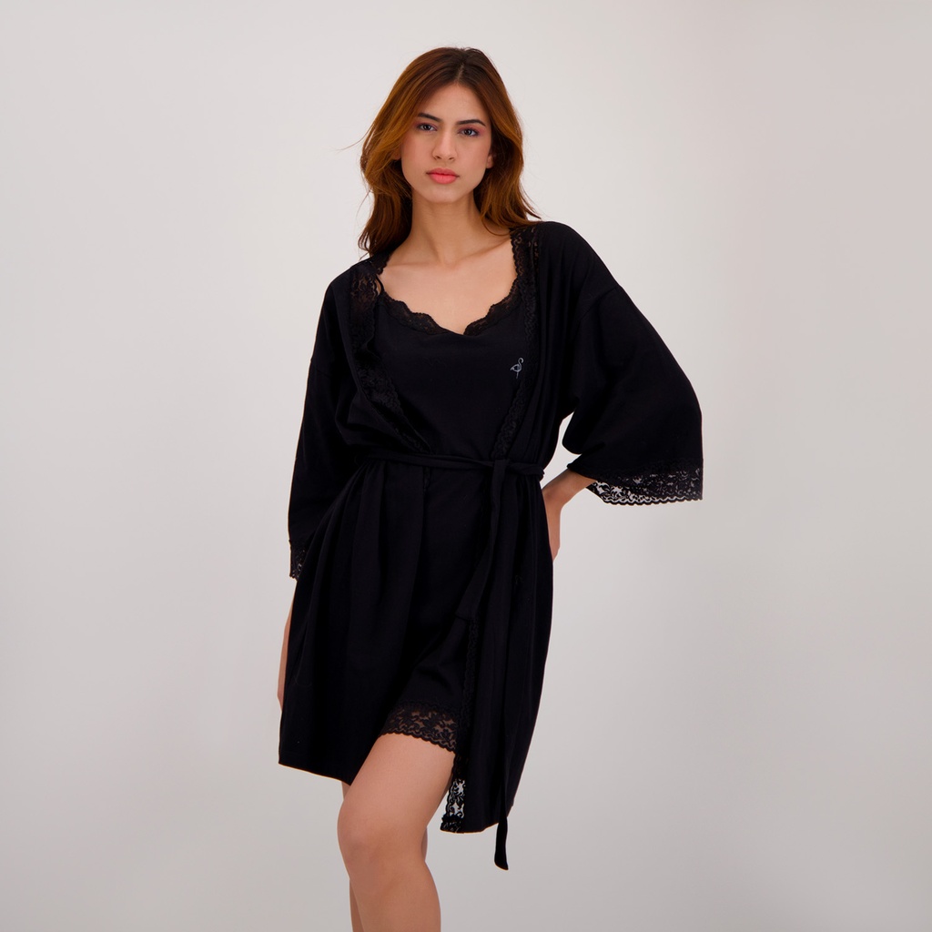 Ensemble femme nuisette et peignoir Kontakt